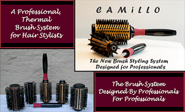 A professional, thermal brush system for hair stylists